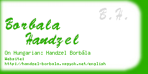 borbala handzel business card